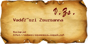 Vadászi Zsuzsanna névjegykártya